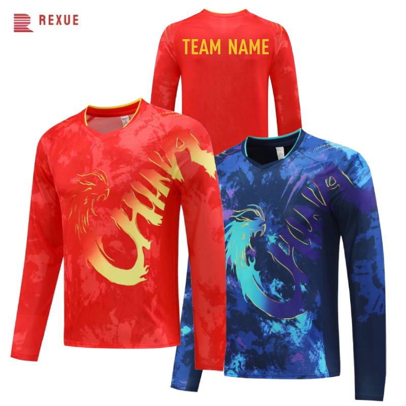 Badminton Logo - China Dragon camicia da ping pong